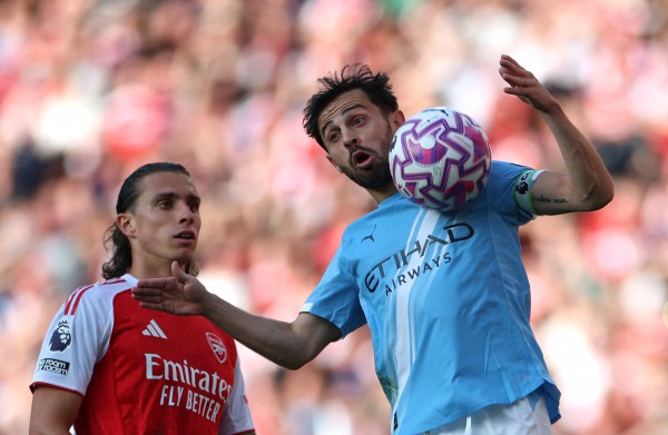 Haaland ghi bàn cực sớm, Man City vẫn ‘cay’ vì Arsenal gỡ hòa phút 90+3: HLV Pep không bực mới lạ!