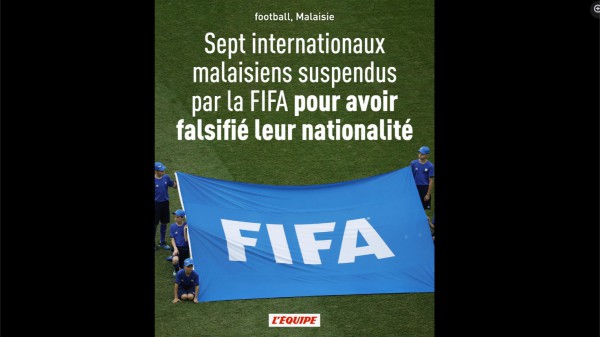 L'Equipe và Sky Sports bất ngờ lên tiếng vụ nhập tịch lậu: Bóng đá Malaysia hoảng loạn L'Equipe và Sky Sports bất ngờ lên tiếng vụ nhập tịch lậu: Bóng đá Malaysia hoảng loạn